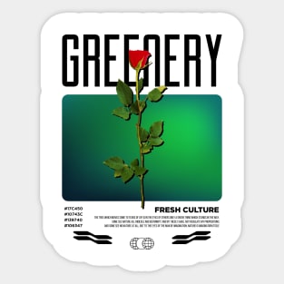 Greenery Modern Streetwear Sticker